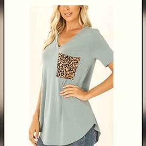 Leopard Pocket Women's Top